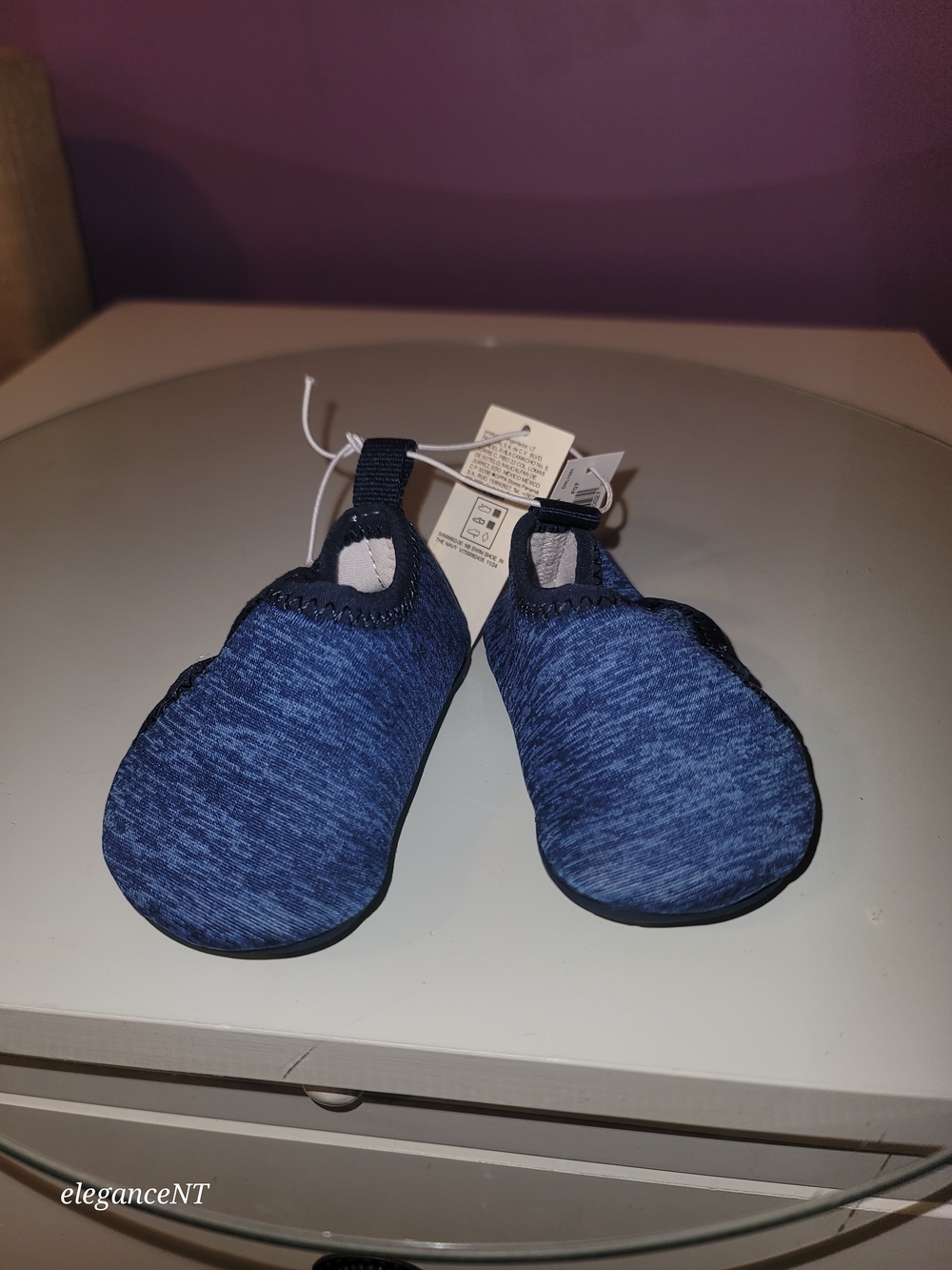Old Navy Blue Water Shoes & Silver Glitter Jelly Sandals Sz: 0 To 3 Months NWT - Picture 7 of 9